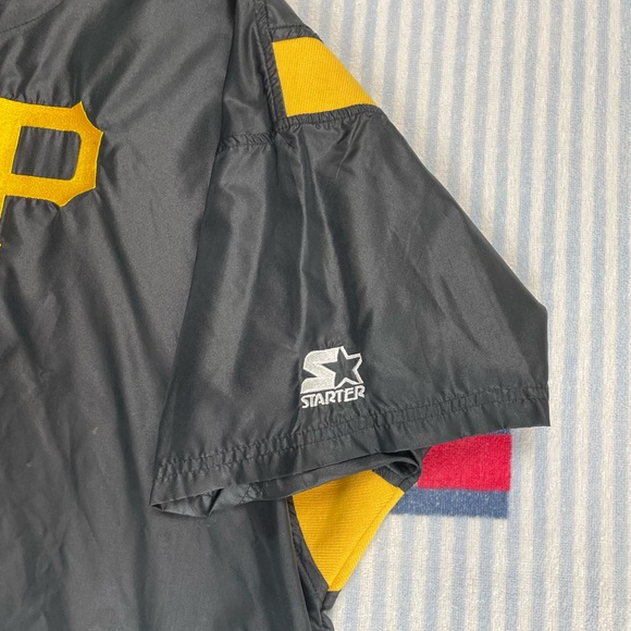 Vintage Starter Pittsburgh Pirates MLB Baseball short sleeve pullover warmup - Picture 6 of 13